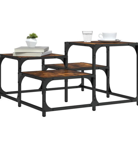 Couchtisch Räuchereiche 68x68x40 cm Holzwerkstoff