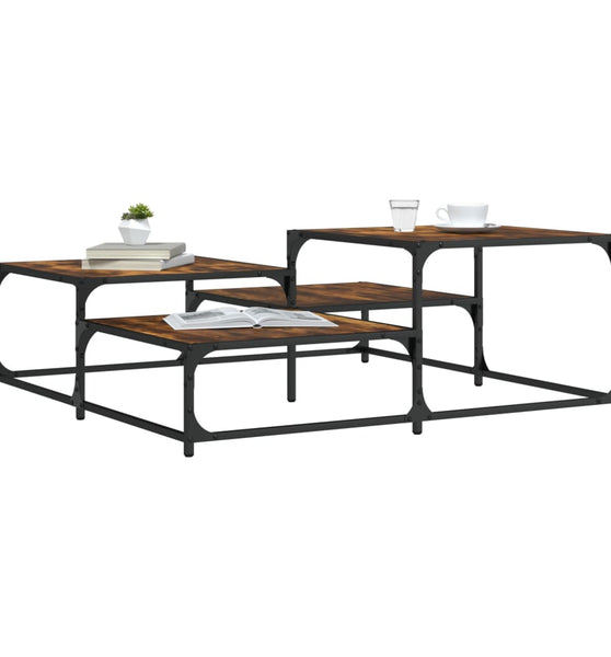 Couchtisch Räuchereiche 107x107x40 cm Holzwerkstoff