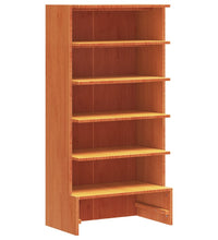 Schuhregal Wachsbraun 52x30x104 cm Massivholz Kiefer