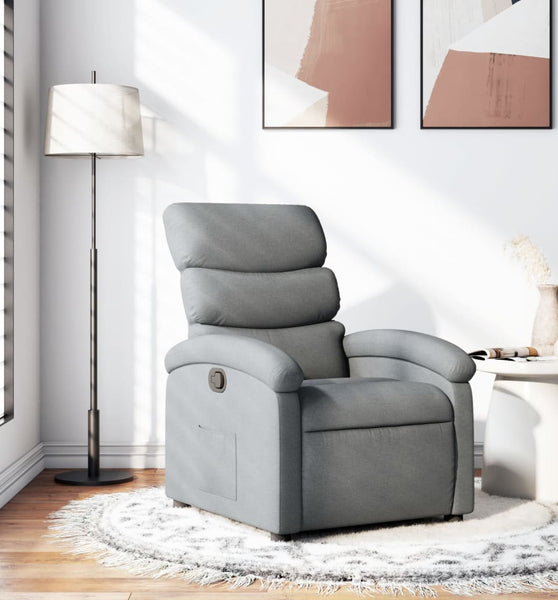Relaxsessel Hellgrau Stoff