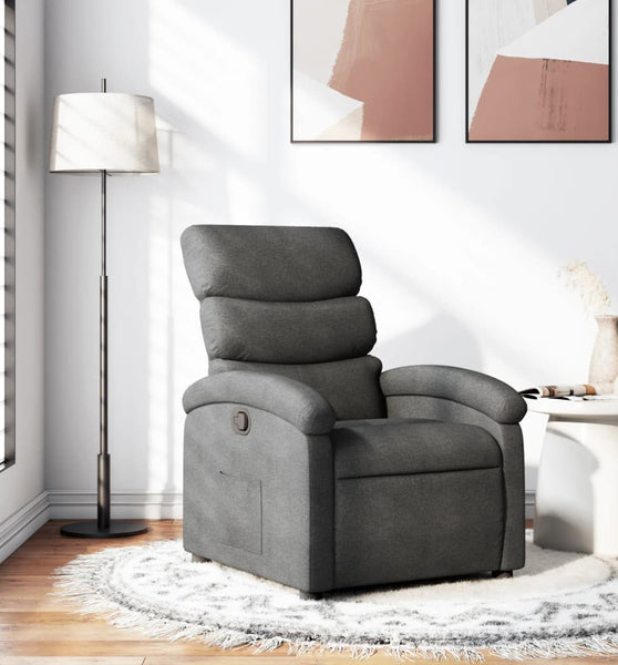 Relaxsessel Dunkelgrau Stoff