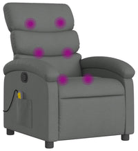 Massagesessel Dunkelgrau Stoff
