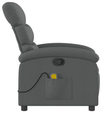 Massagesessel Dunkelgrau Stoff