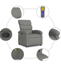 Massagesessel Dunkelgrau Stoff