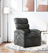 Massagesessel Dunkelgrau Stoff