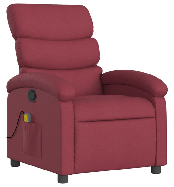 Massagesessel Weinrot Stoff