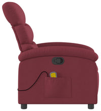 Massagesessel Weinrot Stoff