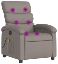 Massagesessel Taupe Stoff