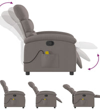 Massagesessel Taupe Stoff