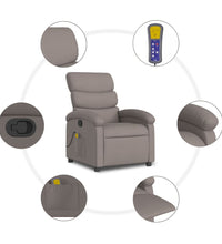 Massagesessel Taupe Stoff
