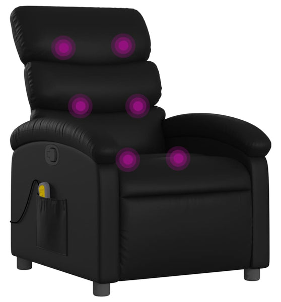 Massagesessel Schwarz Kunstleder
