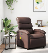 Massagesessel Braun Kunstleder