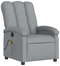 Massagesessel Hellgrau Stoff