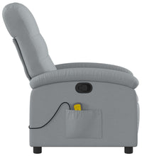 Massagesessel Hellgrau Stoff