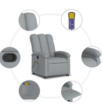 Massagesessel Hellgrau Stoff
