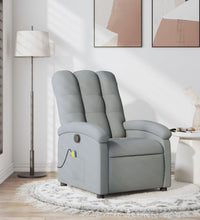 Massagesessel Hellgrau Stoff