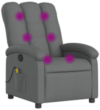 Massagesessel Dunkelgrau Stoff