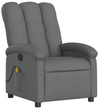 Massagesessel Dunkelgrau Stoff