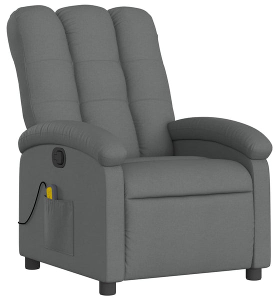Massagesessel Dunkelgrau Stoff