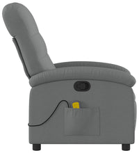 Massagesessel Dunkelgrau Stoff
