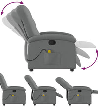 Massagesessel Dunkelgrau Stoff