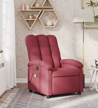 Massagesessel Weinrot Stoff