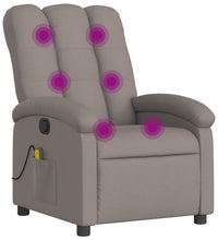 Massagesessel Taupe Stoff