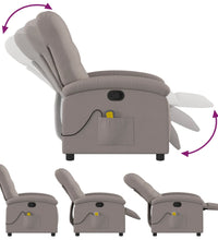Massagesessel Taupe Stoff