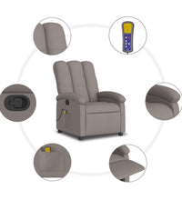 Massagesessel Taupe Stoff
