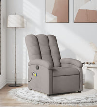 Massagesessel Taupe Stoff
