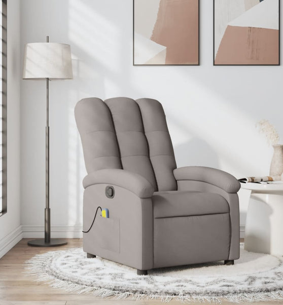 Massagesessel Taupe Stoff