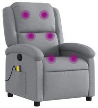 Massagesessel Hellgrau Stoff