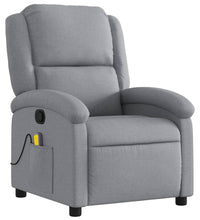 Massagesessel Hellgrau Stoff