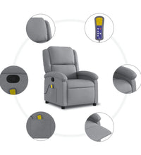 Massagesessel Hellgrau Stoff