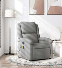 Massagesessel Hellgrau Stoff