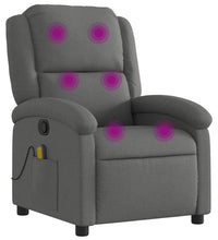 Massagesessel Dunkelgrau Stoff