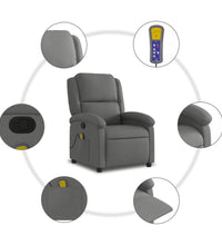 Massagesessel Dunkelgrau Stoff