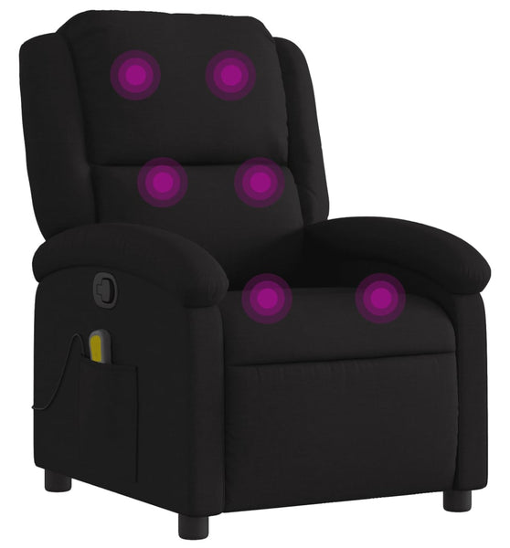 Massagesessel Schwarz Stoff