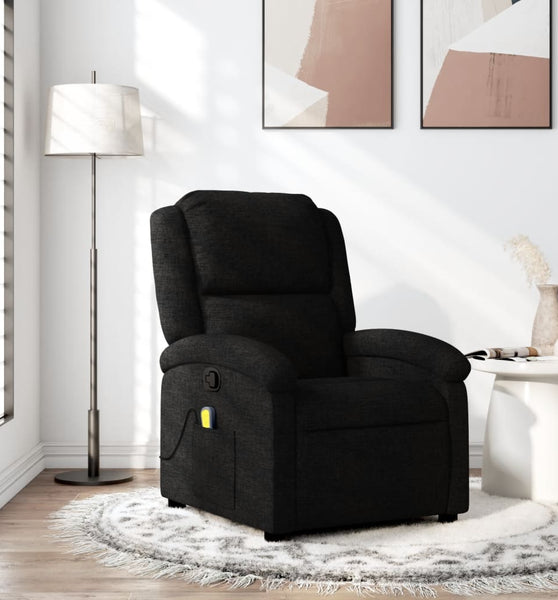 Massagesessel Schwarz Stoff