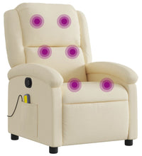 Massagesessel Creme Stoff