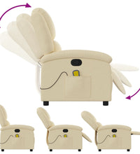Massagesessel Creme Stoff