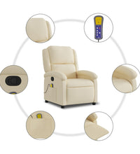 Massagesessel Creme Stoff