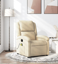 Massagesessel Creme Stoff