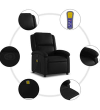 Massagesessel Schwarz Kunstleder