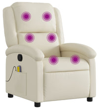 Massagesessel Creme Kunstleder
