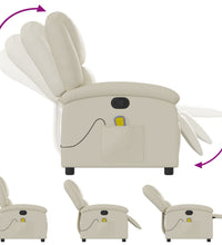 Massagesessel Creme Kunstleder