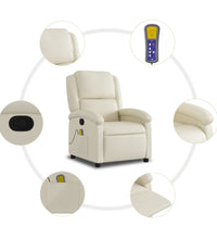 Massagesessel Creme Kunstleder