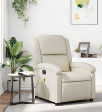Massagesessel Creme Kunstleder