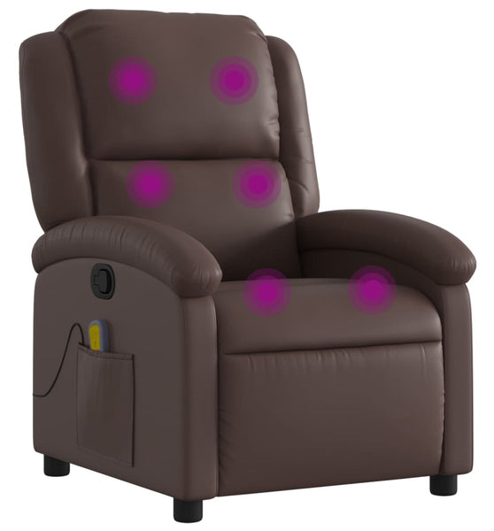 Massagesessel Braun Kunstleder