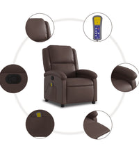 Massagesessel Braun Kunstleder